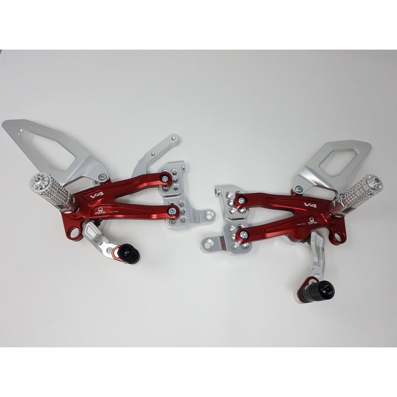 CNC Racing PRAMAC RACING LIMITED EDITION RPS Adjustable Rearset for the Ducati Panigale V4 / S / Speciale / R - Aluminum Heel Guards CNC Racing PRAMAC RACING LIMITED EDITION RPS Adjustable Rearset for the Ducati Panigale V4 / S / Speciale / R - Aluminum Heel Guards